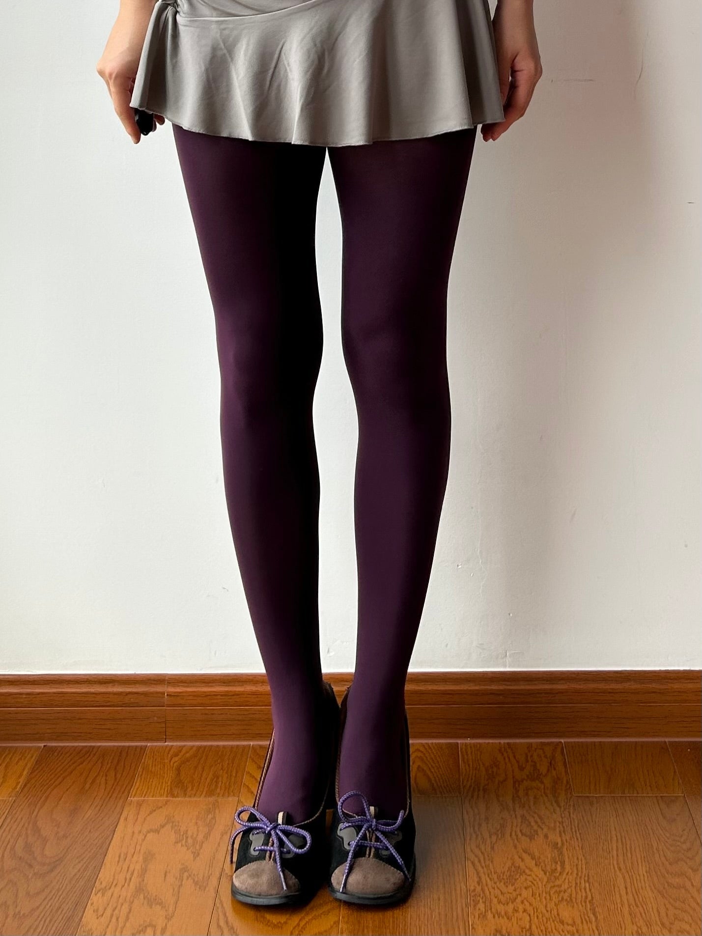 Premium Collection:Dark Purple Velvet Tights