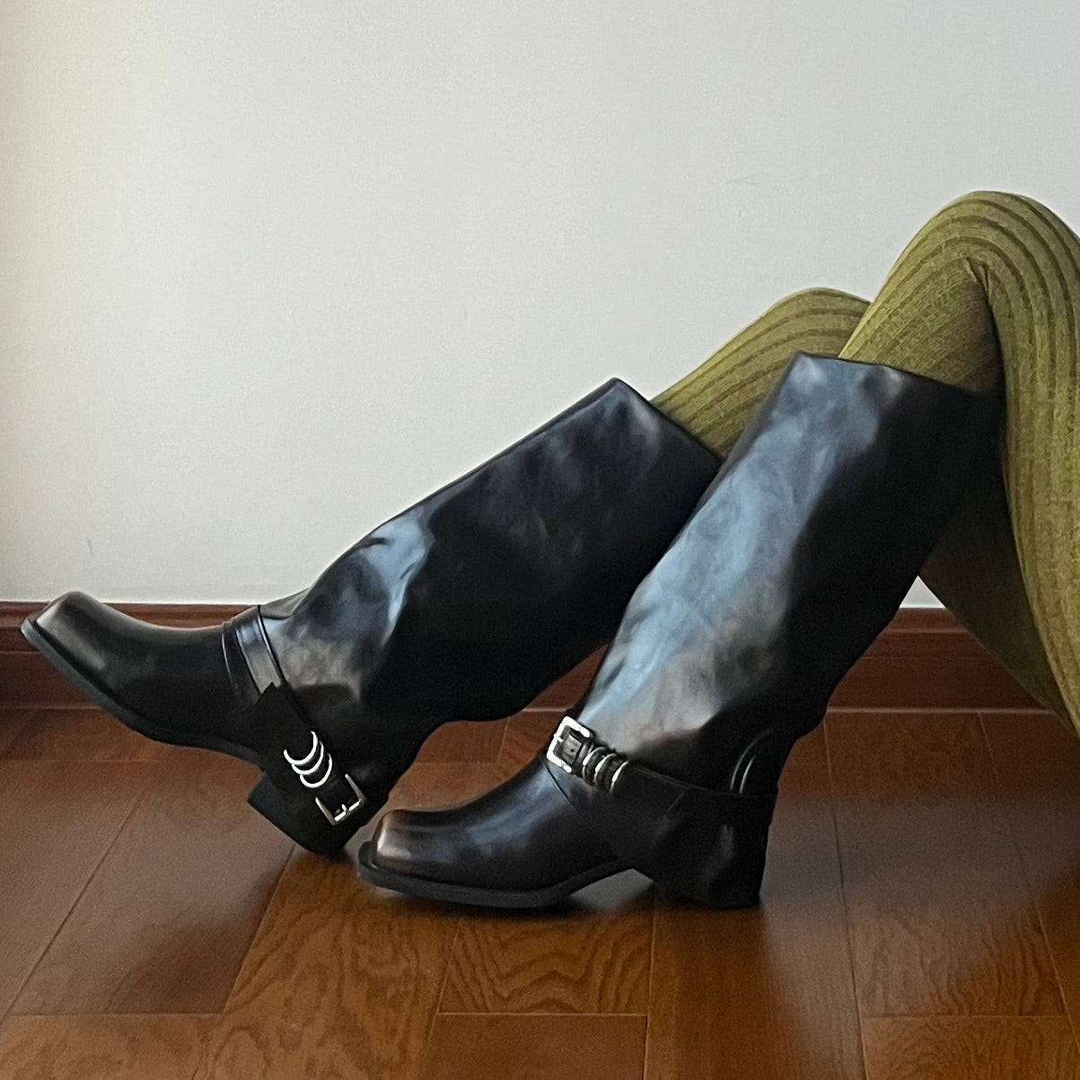 Yellow Green Thick Tights