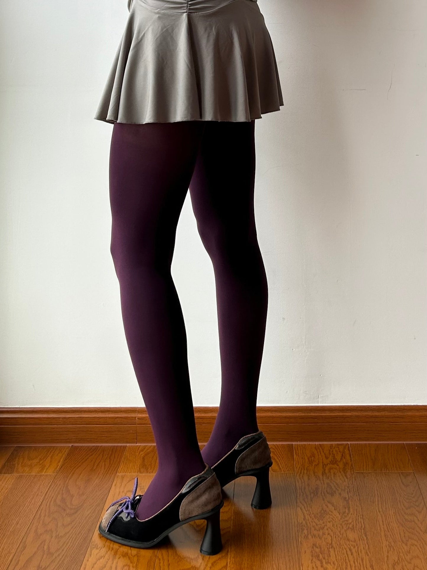 Premium Collection：Dark Purple Velvet Tights