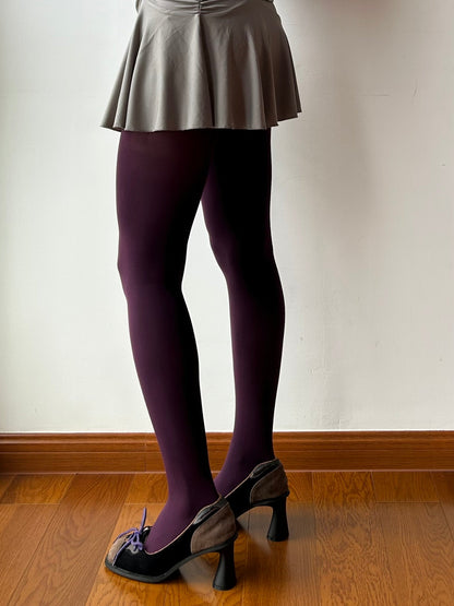 Premium Collection：Dark Purple Velvet Tights