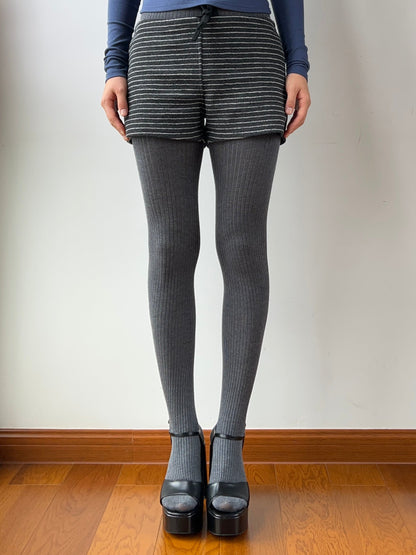 Smokey Gray Wool Blend Tights