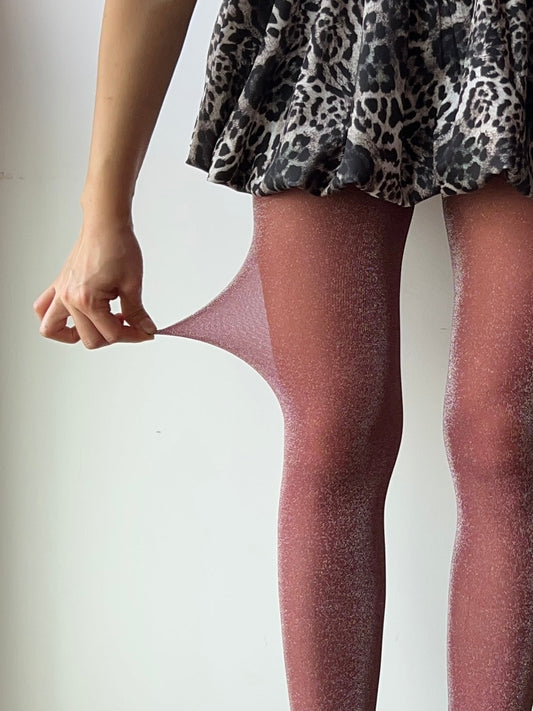 Burgundy Shimmery Tights