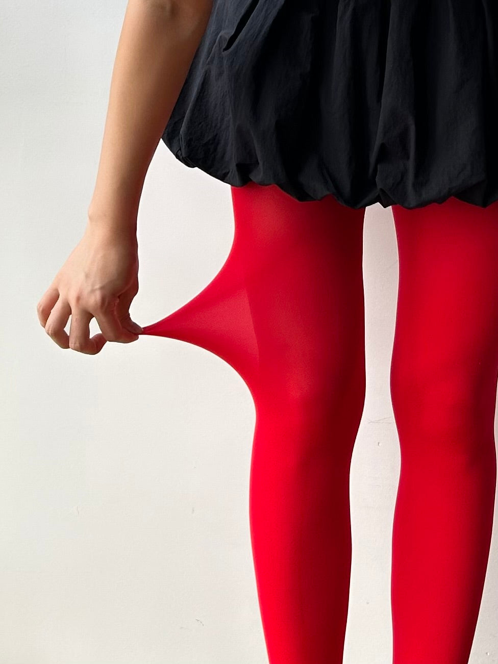 True Red Velvet Tights