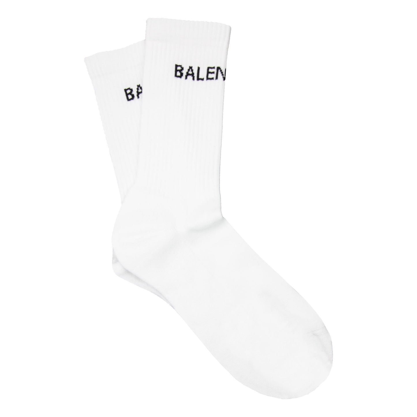 Balenciaga Logo Tennis Socks White