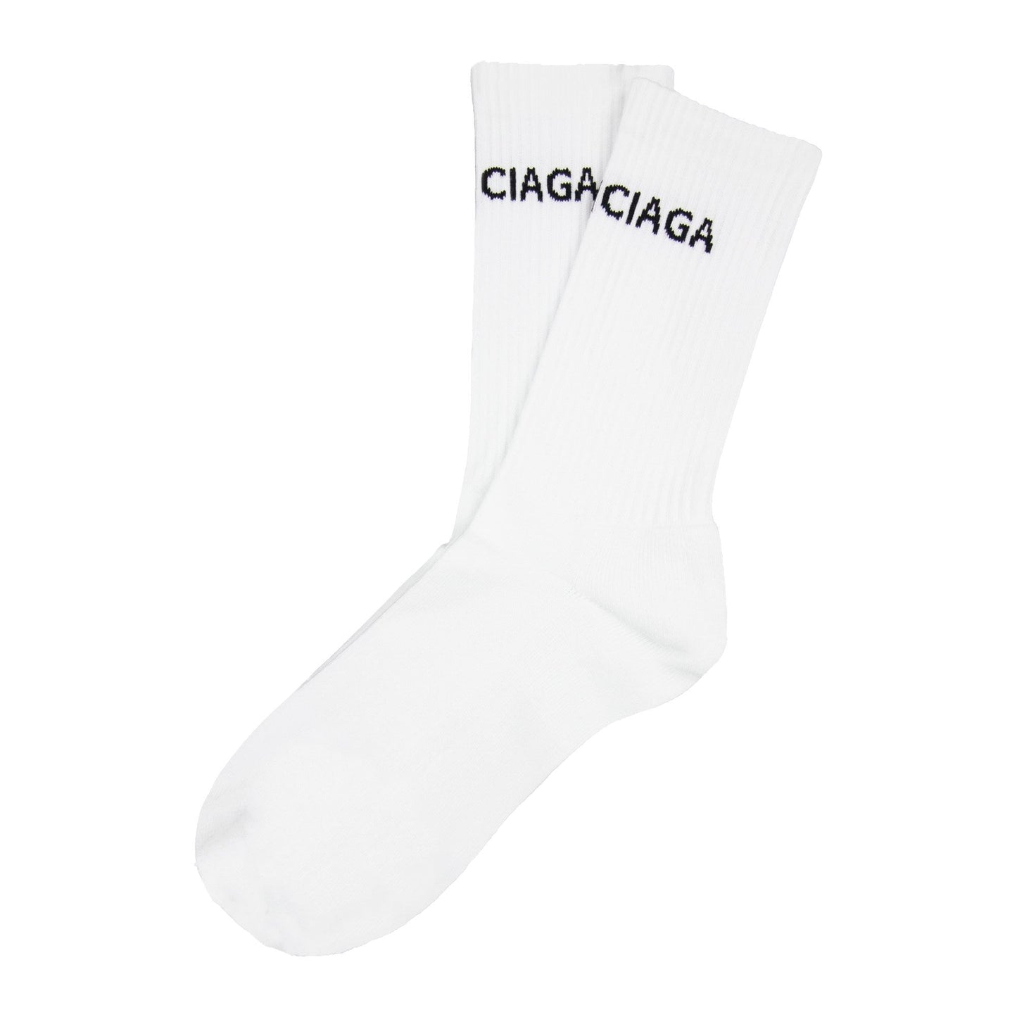 Balenciaga Logo Tennis Socks White