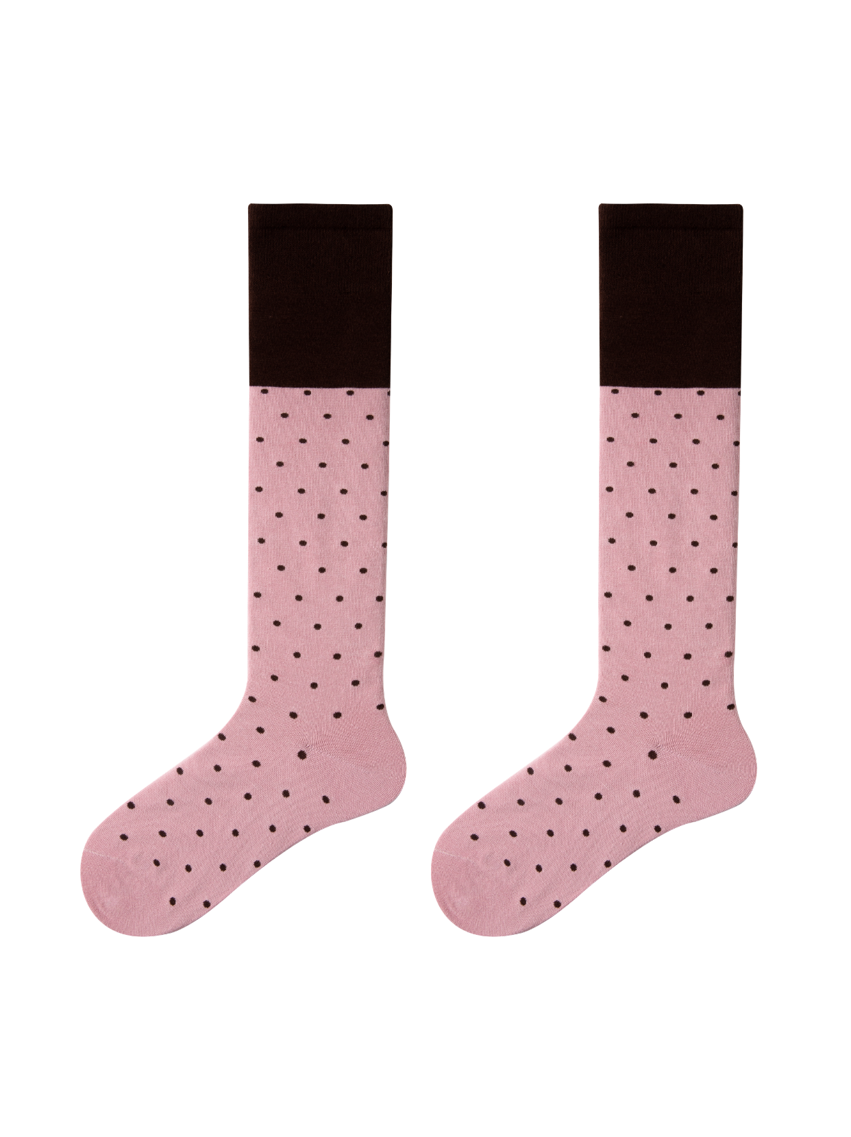 Pink Polka Dots Knee High Socks