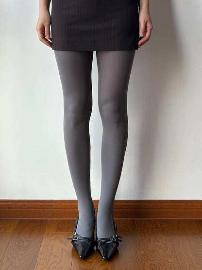 Smoky Grey Velvet Tights