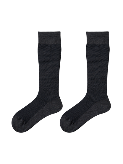 Black 240N Wool Blend Knee High Socks