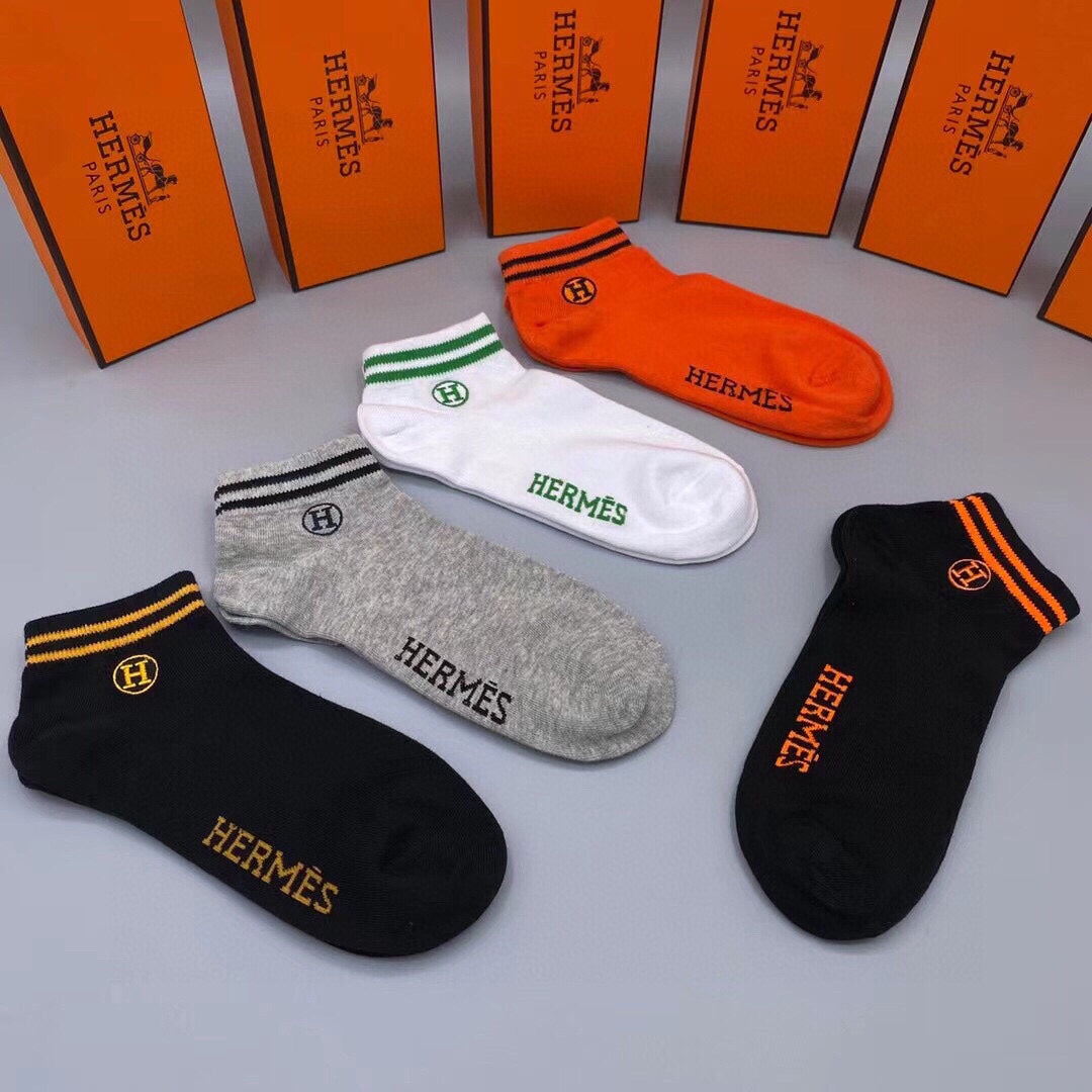 HERMES LOW-CUT SOCKS 128056 (1 BOX)
