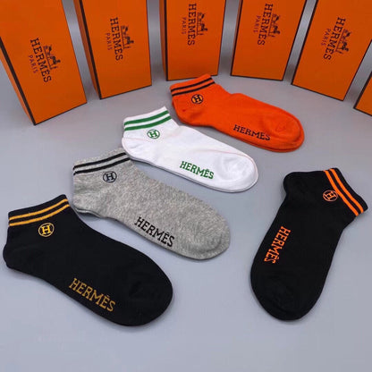HERMES LOW-CUT SOCKS 128056 (1 BOX)