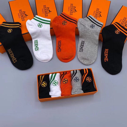 HERMES LOW-CUT SOCKS 128056 (1 BOX)