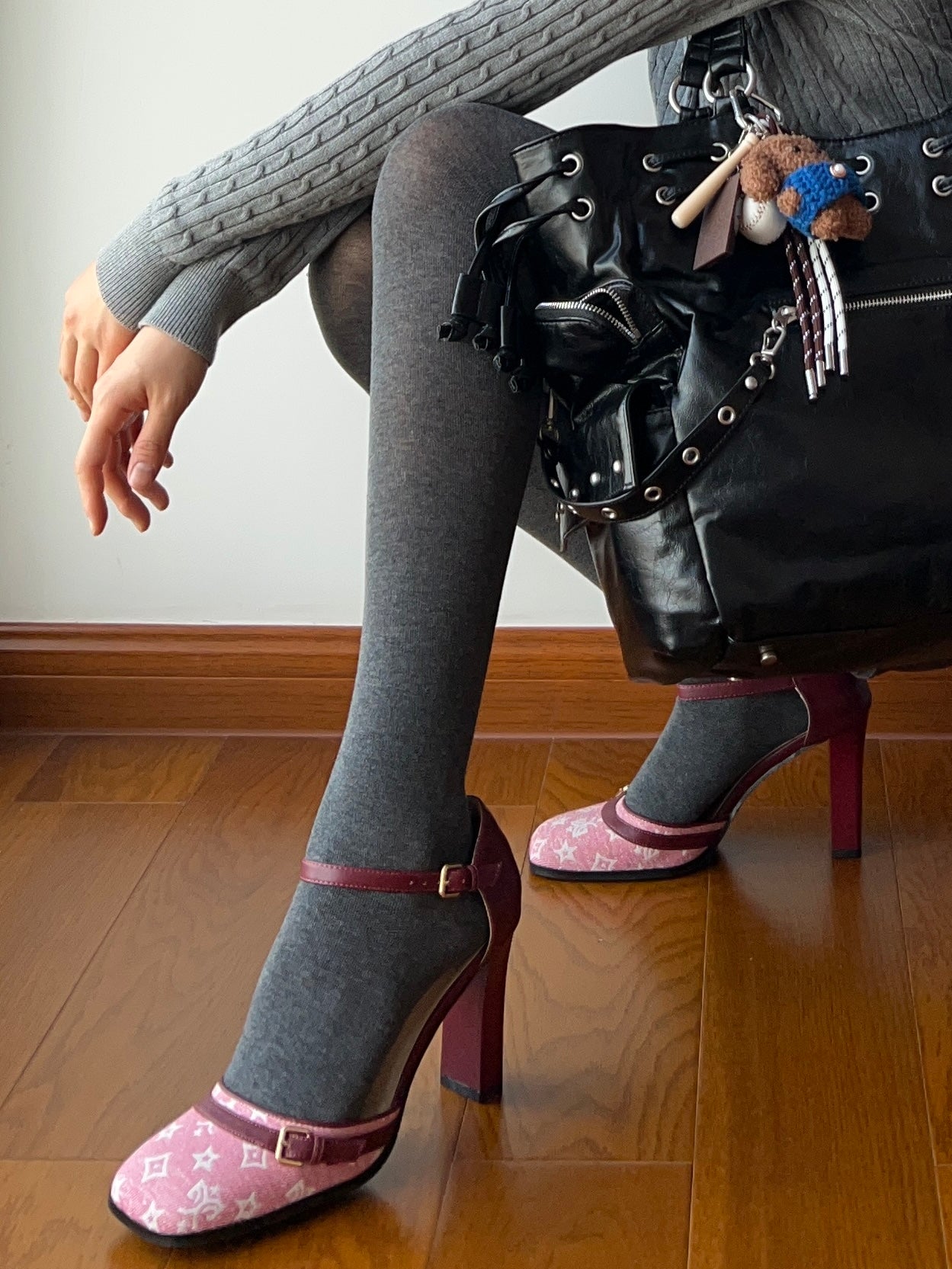 Smokey Grey Cotton Tights
