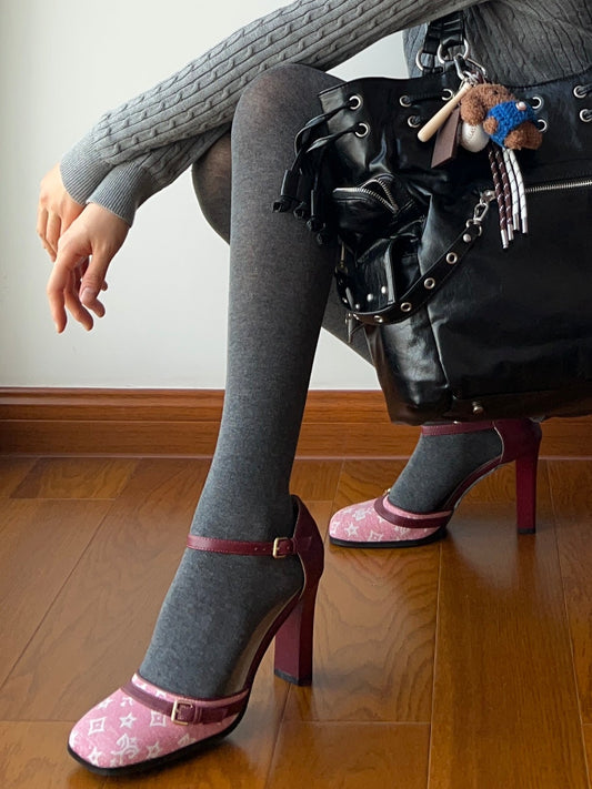 Smokey Grey Cotton Tights