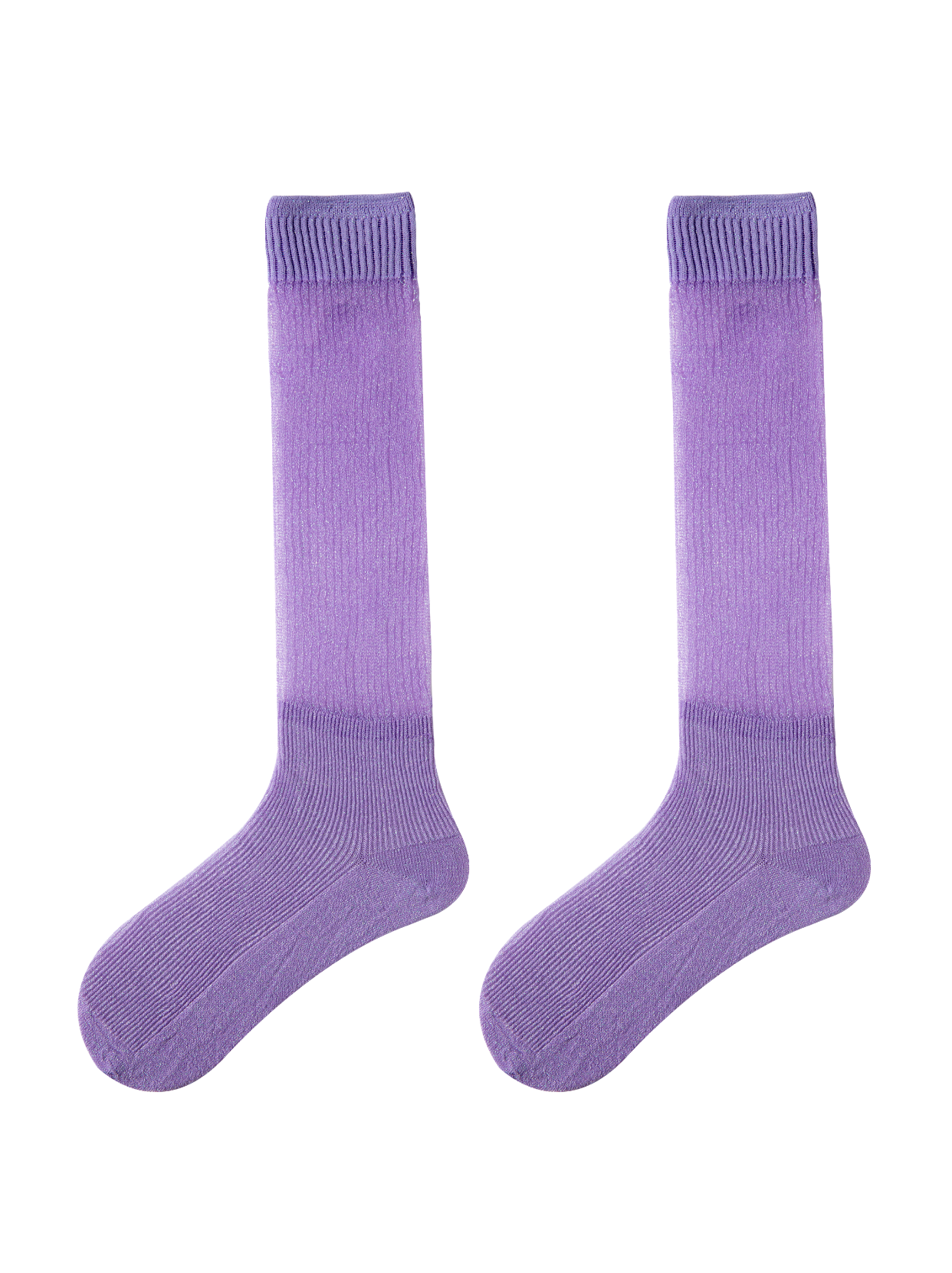 Purple Shimmery Knee High Socks