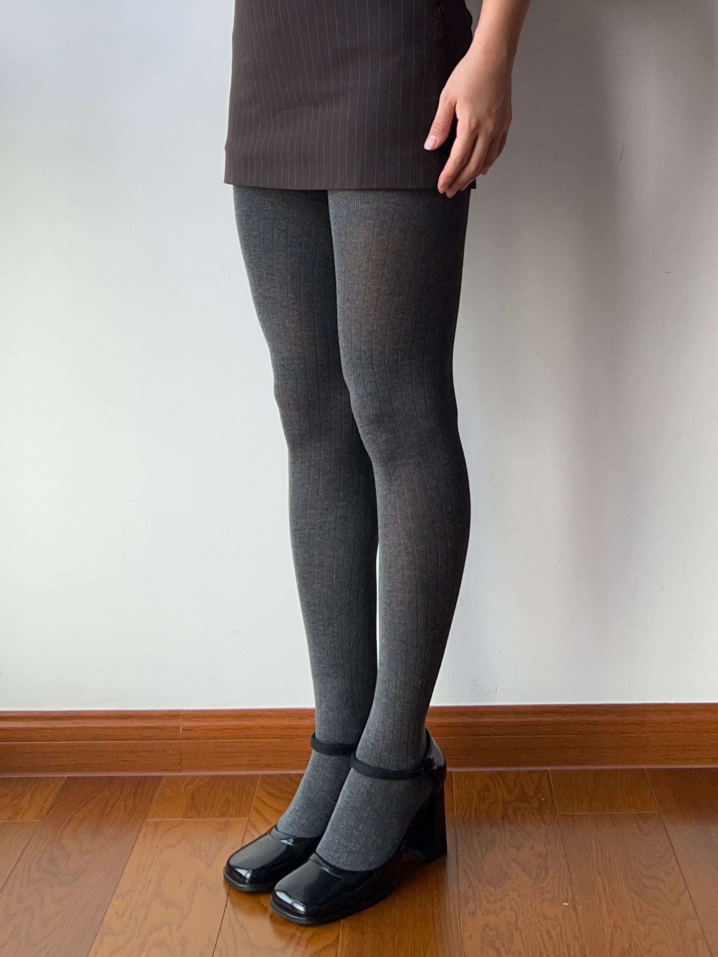 Smokey Grey Cotton Tights