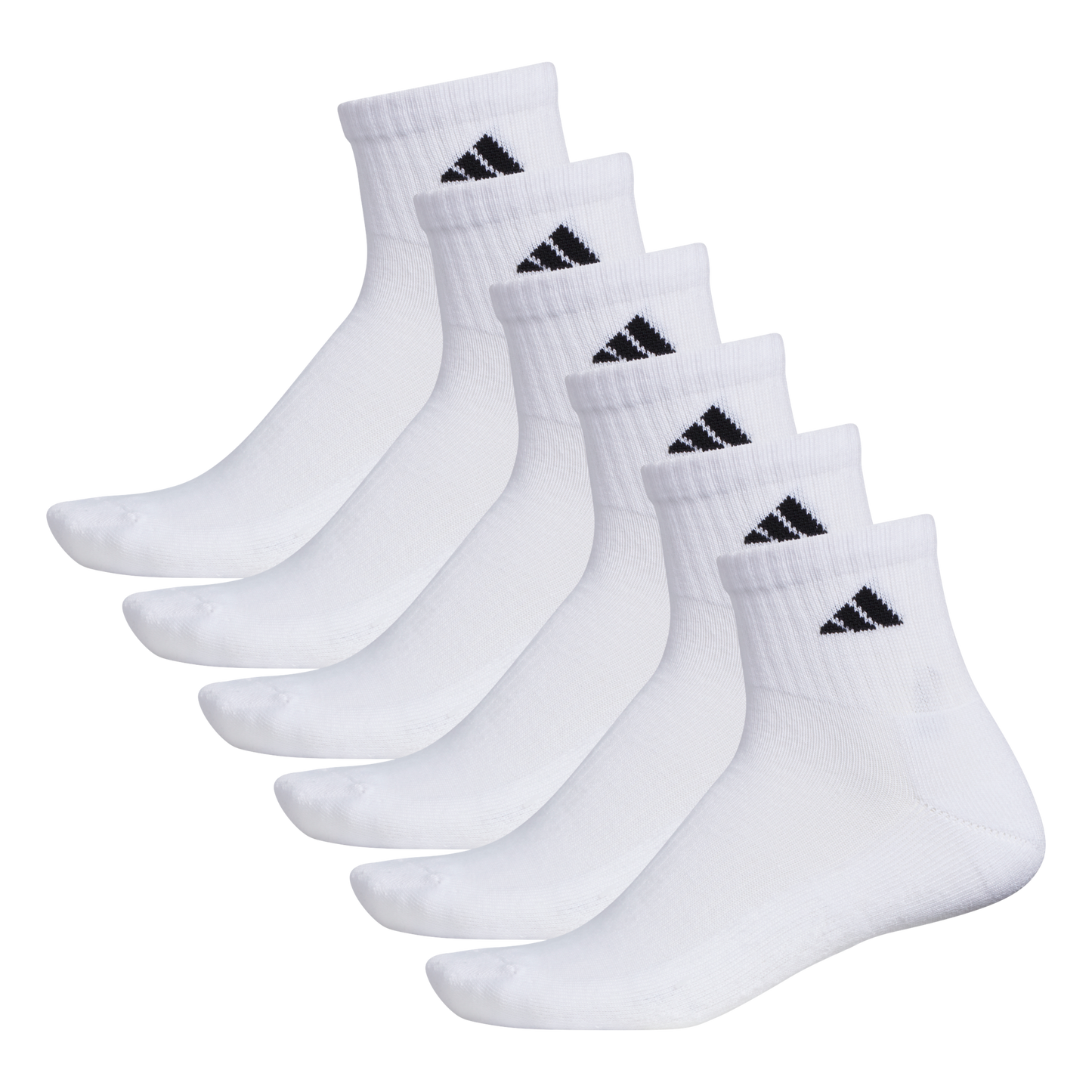 adidas Men's Athletic Cushioned 6-Pack Quarter Sock