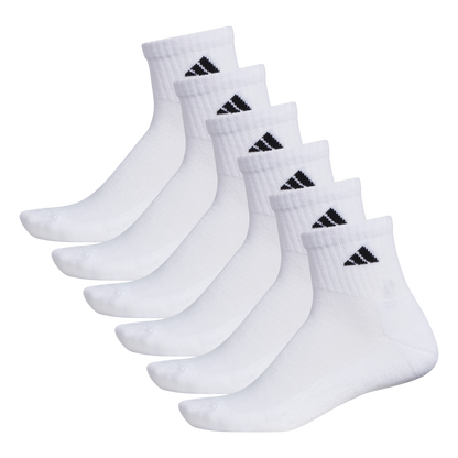 adidas Men's Athletic Cushioned 6-Pack Quarter Sock