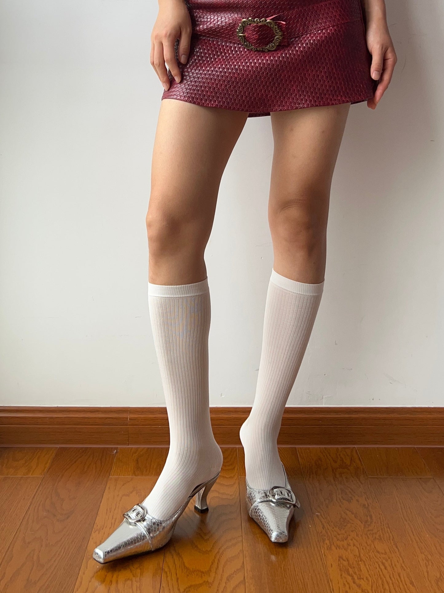 White Knee High Socks