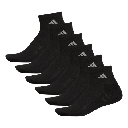 adidas Men's Athletic Cushioned 6-Pack Quarter Sock