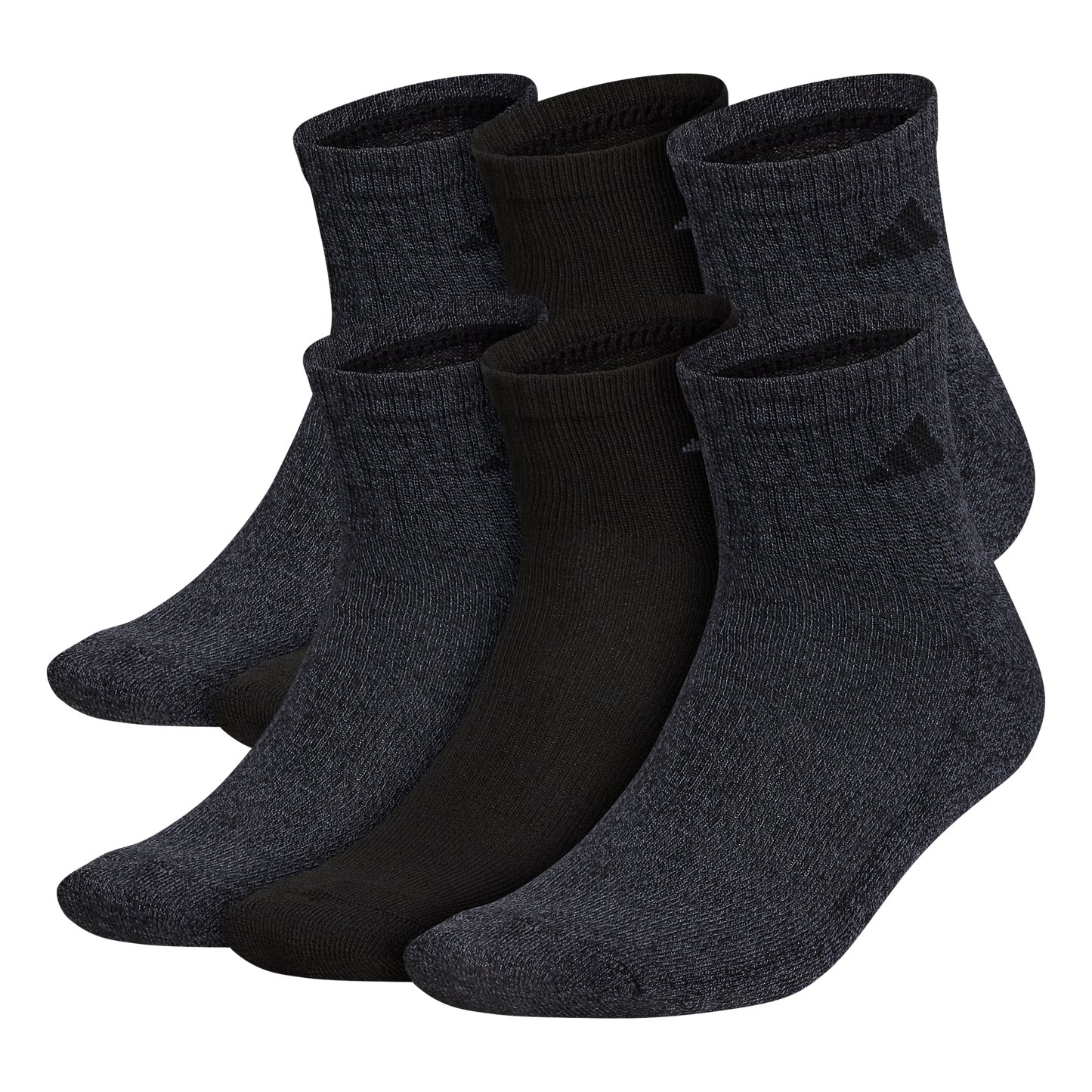 adidas Men's Athletic Cushioned 6-Pack Quarter Sock