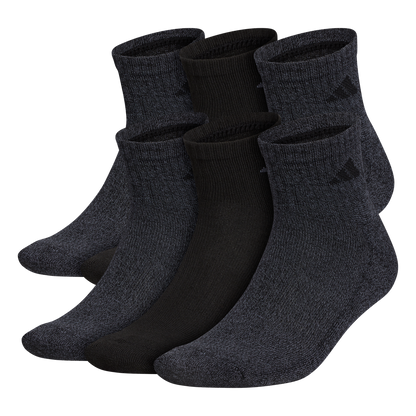 adidas Men's Athletic Cushioned 6-Pack Quarter Sock