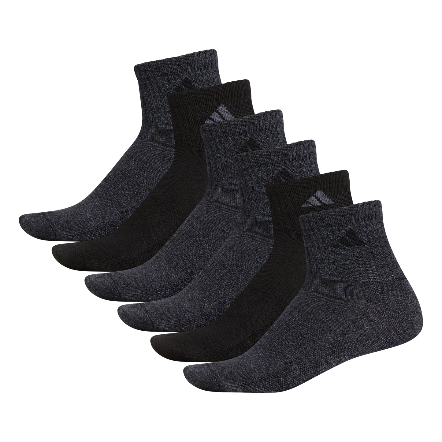 adidas Men's Athletic Cushioned 6-Pack Quarter Sock