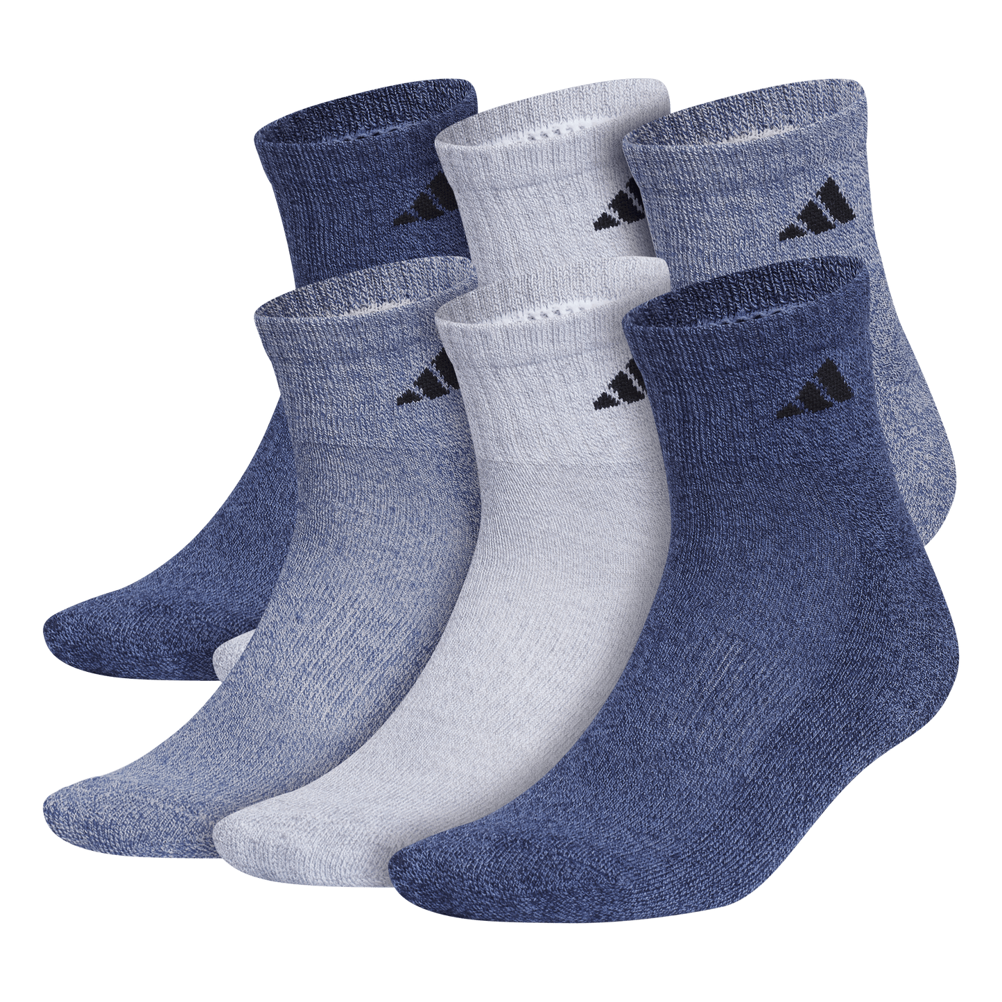 adidas Men's Athletic Cushioned 6-Pack Quarter Sock