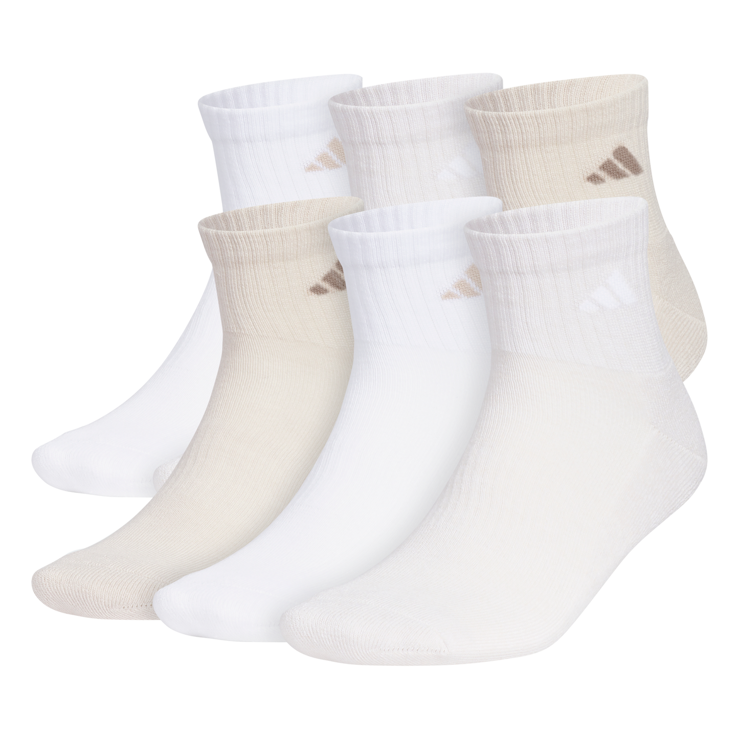 adidas Men's Athletic Cushioned 6-Pack Quarter Sock