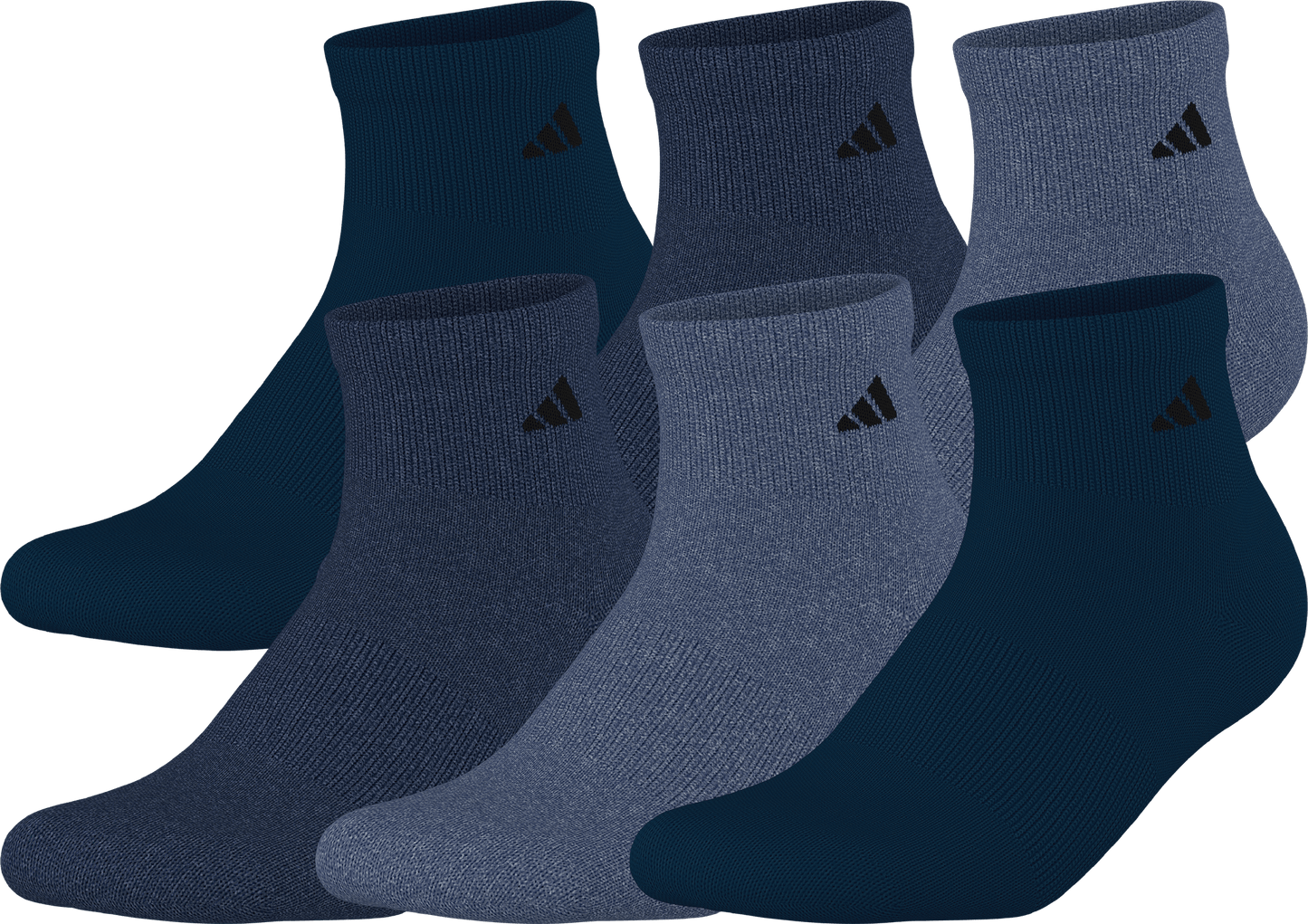 adidas Men's Athletic Cushioned 6-Pack Quarter Sock
