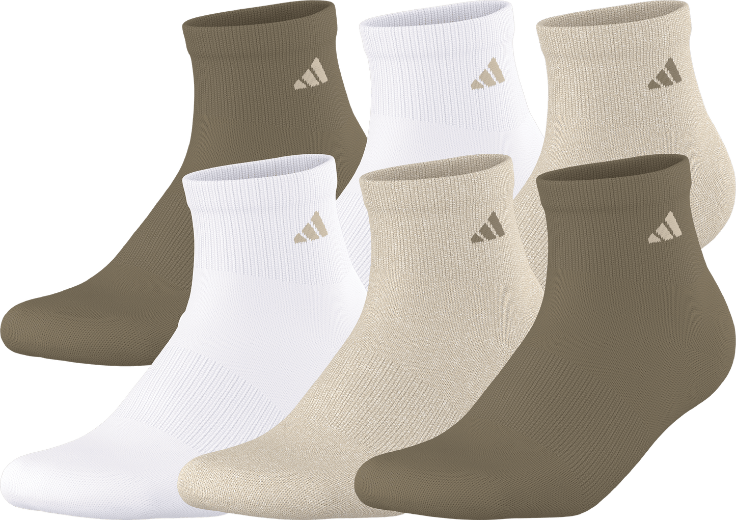 adidas Men's Athletic Cushioned 6-Pack Quarter Sock