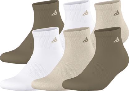 adidas Men's Athletic Cushioned 6-Pack Quarter Sock