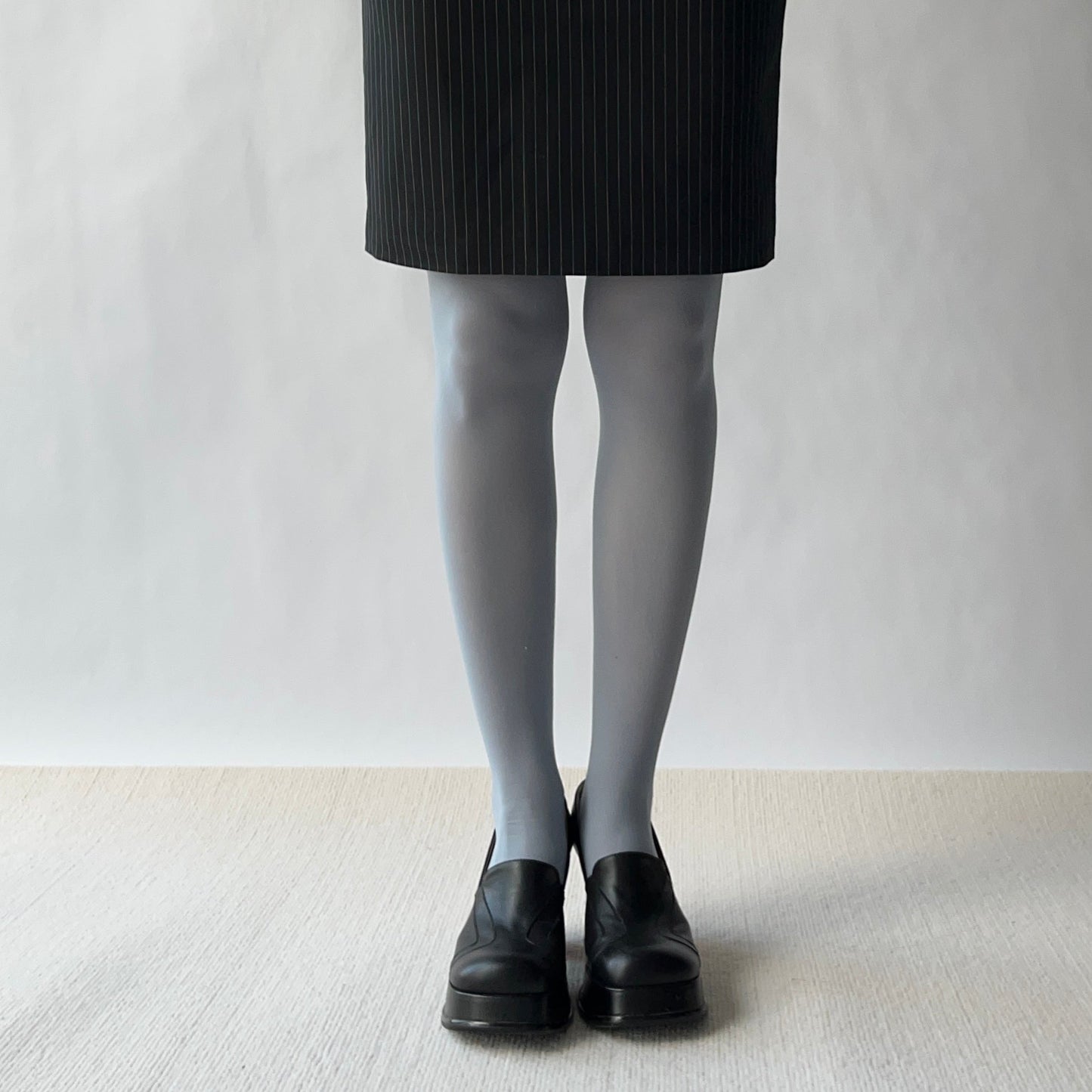 Smoky Blue Velvet Tights