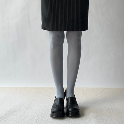 Smoky Blue Velvet Tights
