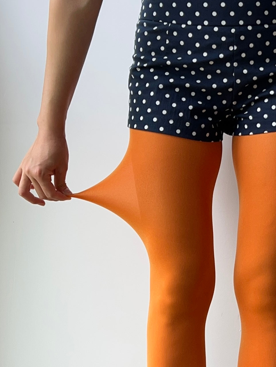Orange Velvet Tights