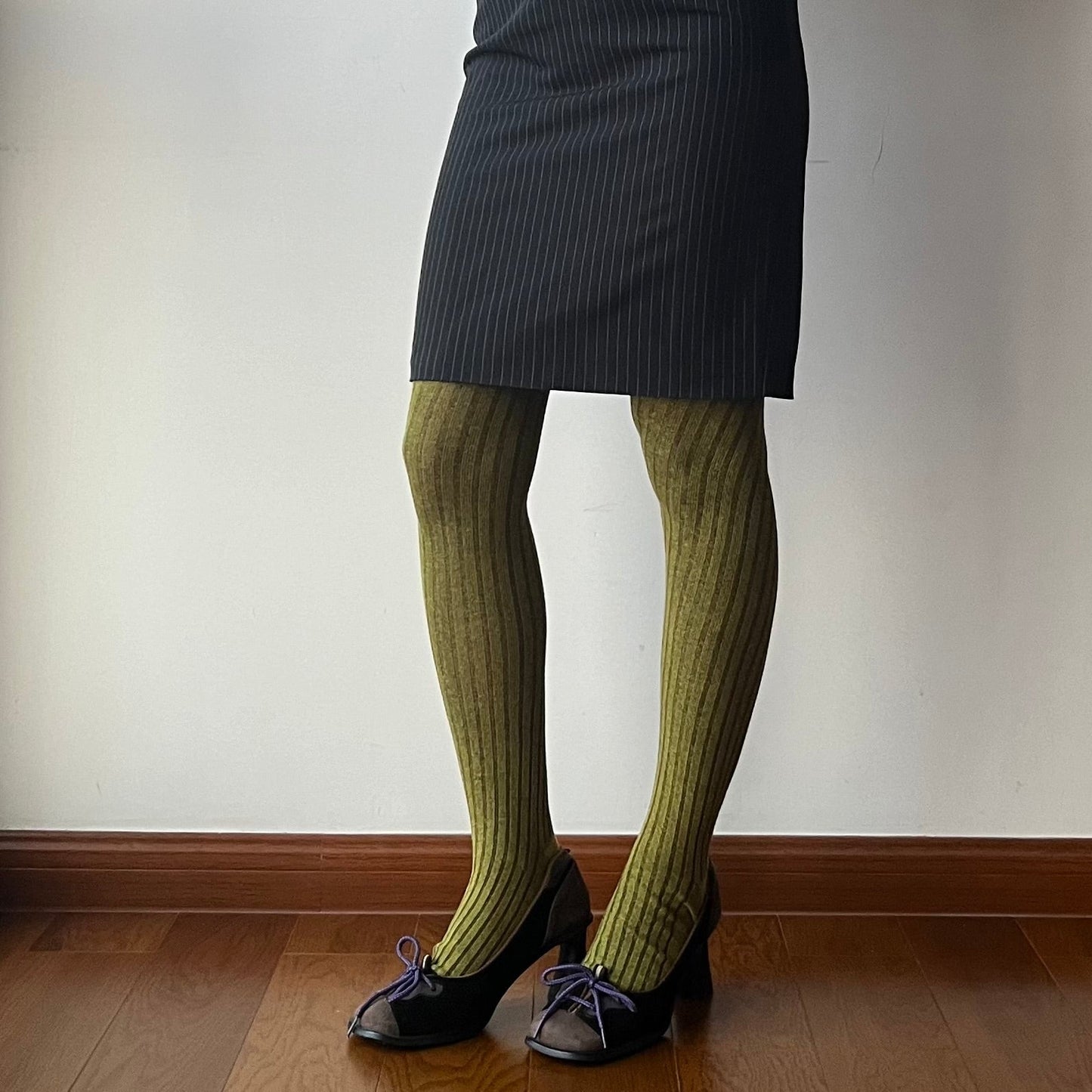 Yellow Green Thick Tights
