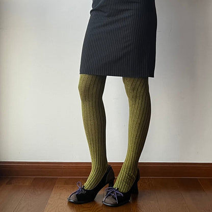 Yellow Green Thick Tights