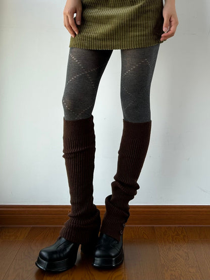 Smokey Grey Check Pattern cotton Tights