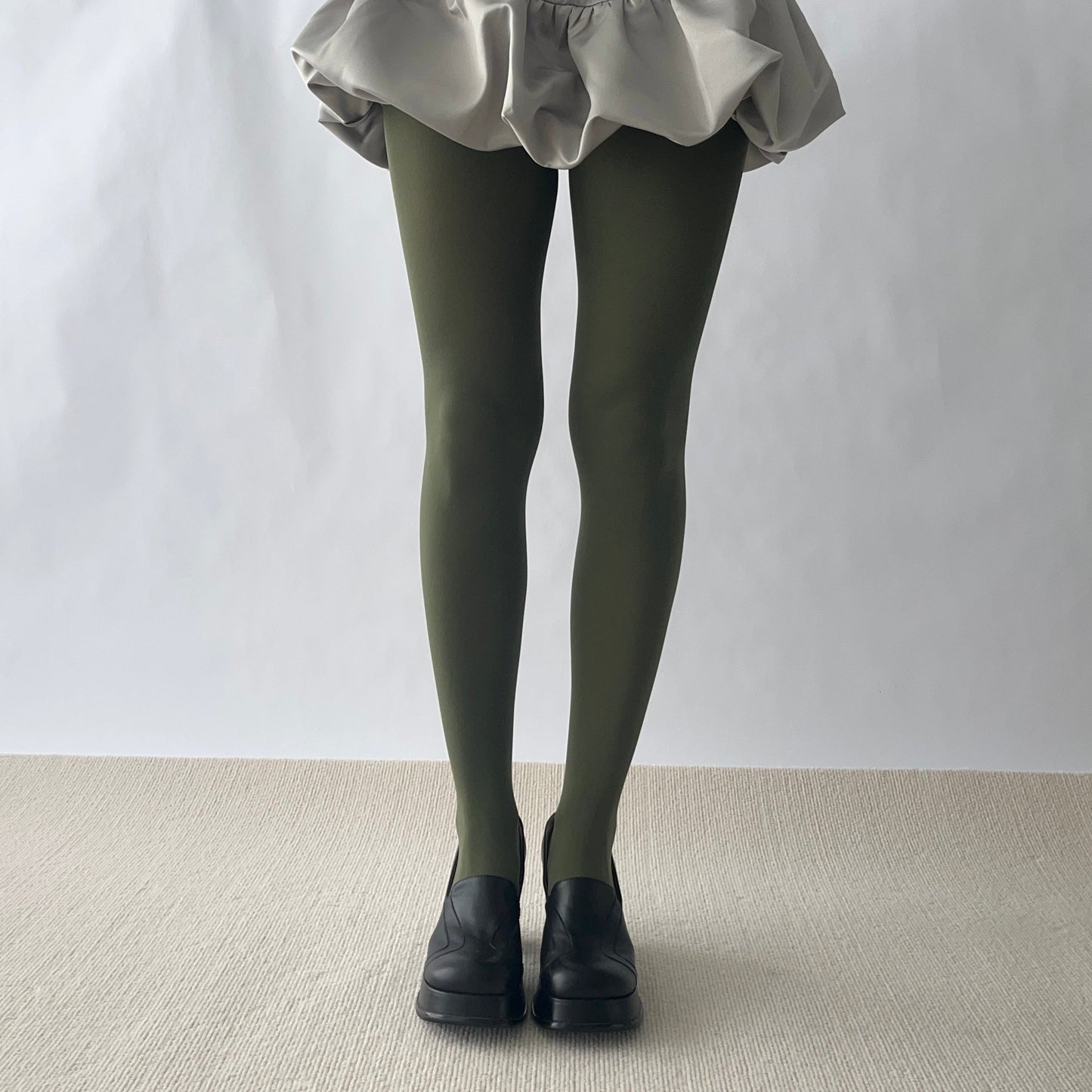 Reseda Green Velvet Tights