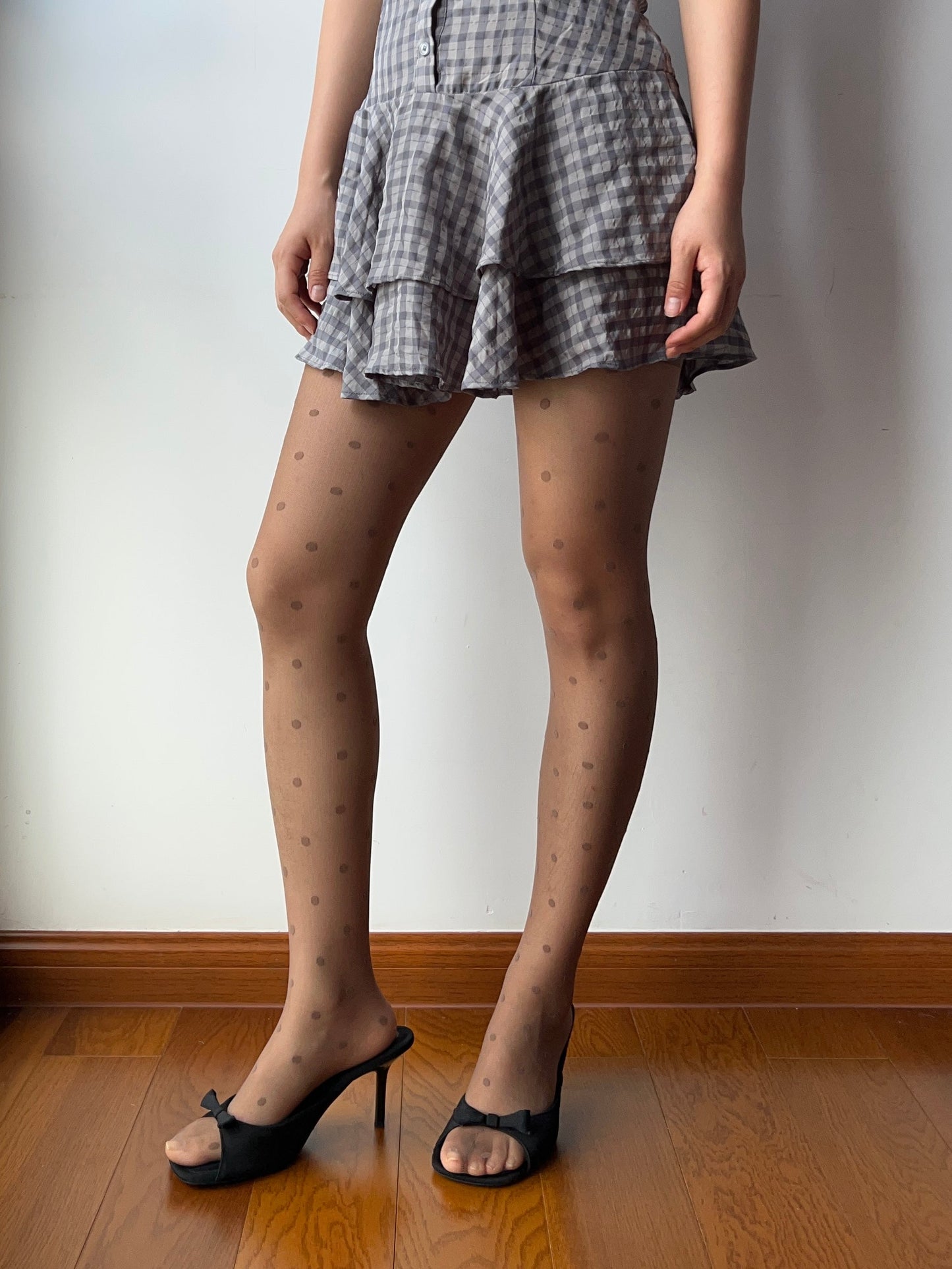 Light Purple Polka Dots Sheer Tights
