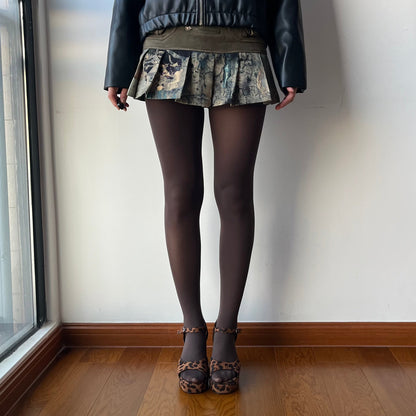 Coffee Velvet Tights