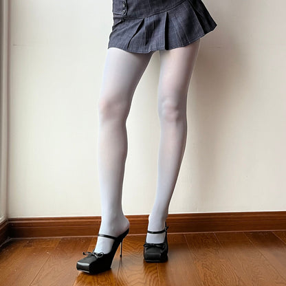 Smoky Blue Velvet Tights