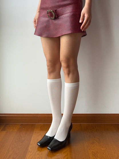 White Knee High Socks