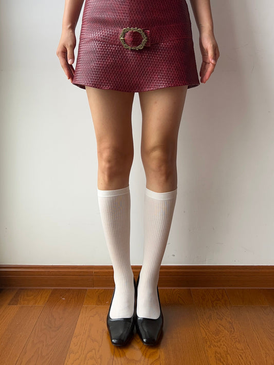 White Knee High Socks