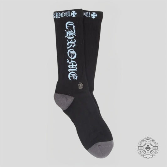 Chrome Hearts CH Logo Socks in Black/Blue