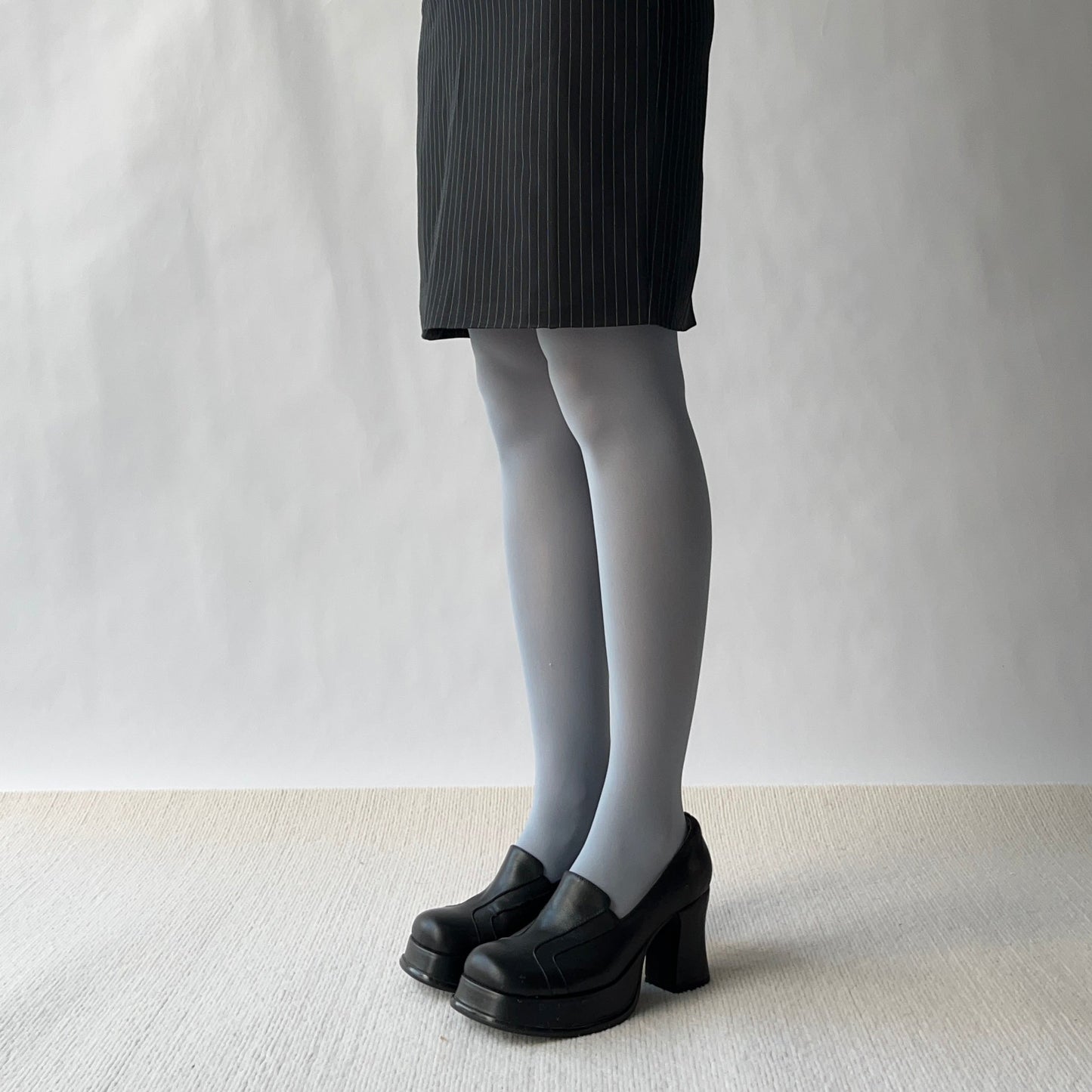 Smoky Blue Velvet Tights