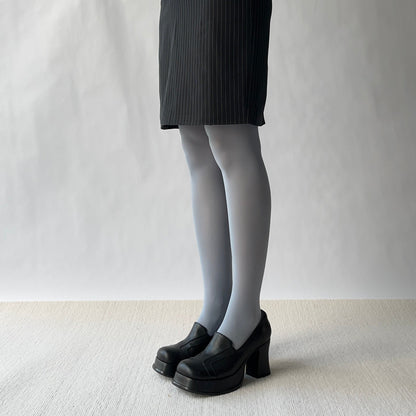 Smoky Blue Velvet Tights