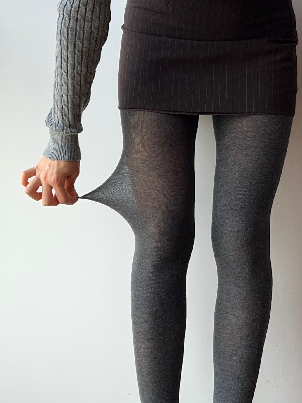 Smokey Grey Cotton Tights
