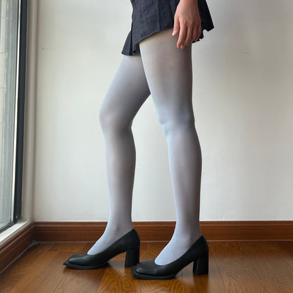 Smoky Blue Velvet Tights