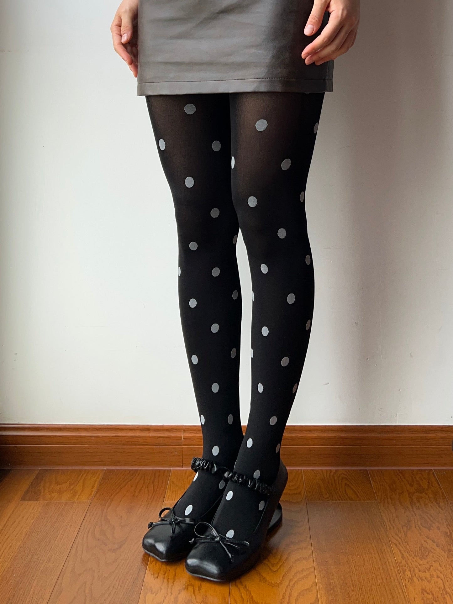 Black Polka Dots Tights