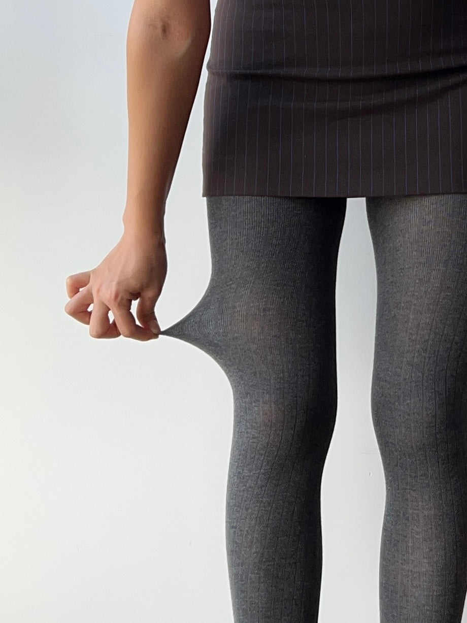 Smokey Grey Cotton Tights